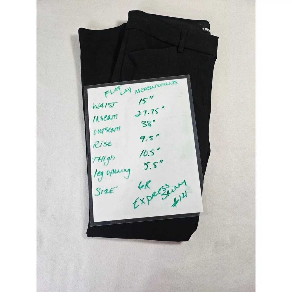 Express Black Mid Rise Skinny Stretch Plus Dress Pants Career Workwear Size 6R